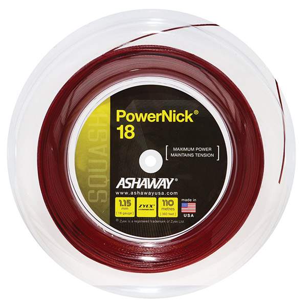 Ashaway Powernick 18g Squash Reel 360' (Red)