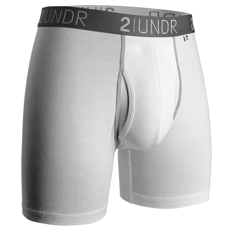 2UNDR Swing Shift Boxer Brief (White/Grey)