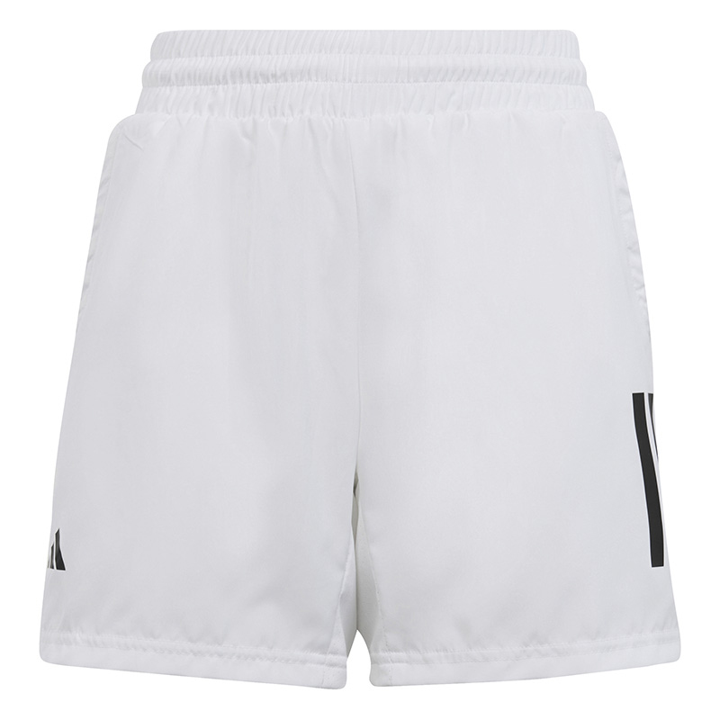 adidas Boys Club 3 Stripe Short (White)