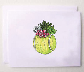 Note Cards "Tennis Greens" (10x)