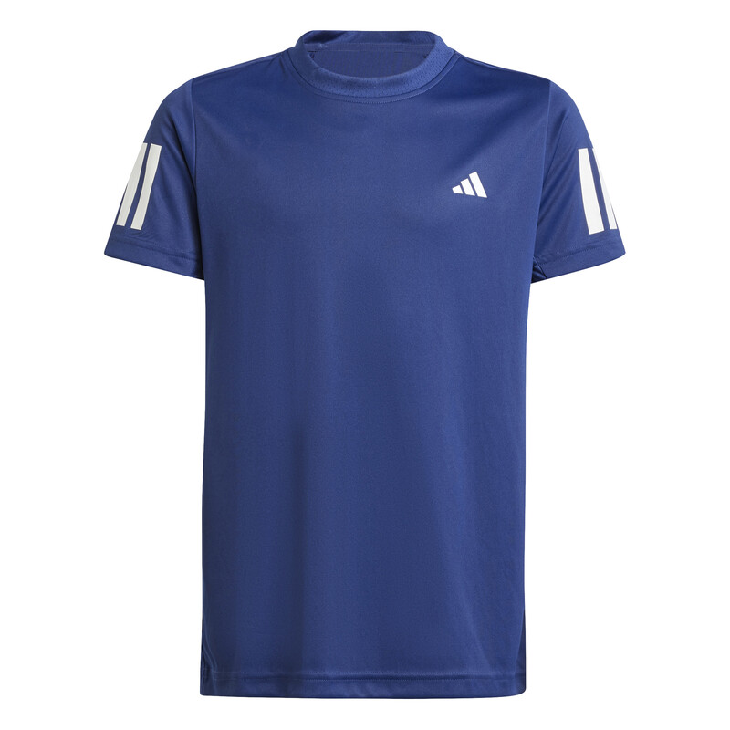 adidas Boys' Club 3 Stripes Tee (Dark Blue)