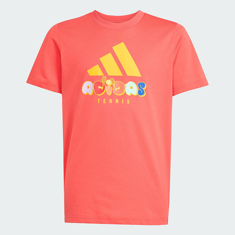 adidas Kids' Tennis Category Graphic Tee (Semi Lucid Red)