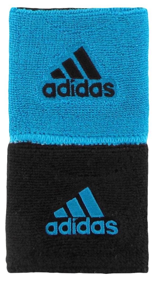 adidas Interval Reversible Wristband-Small (Blue/Black)