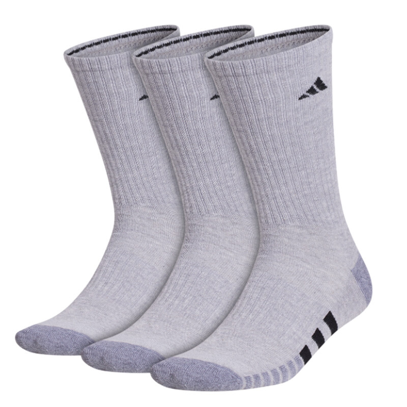 adidas Men's Cushioned 3.0 Crew 3-Pack (Grey)