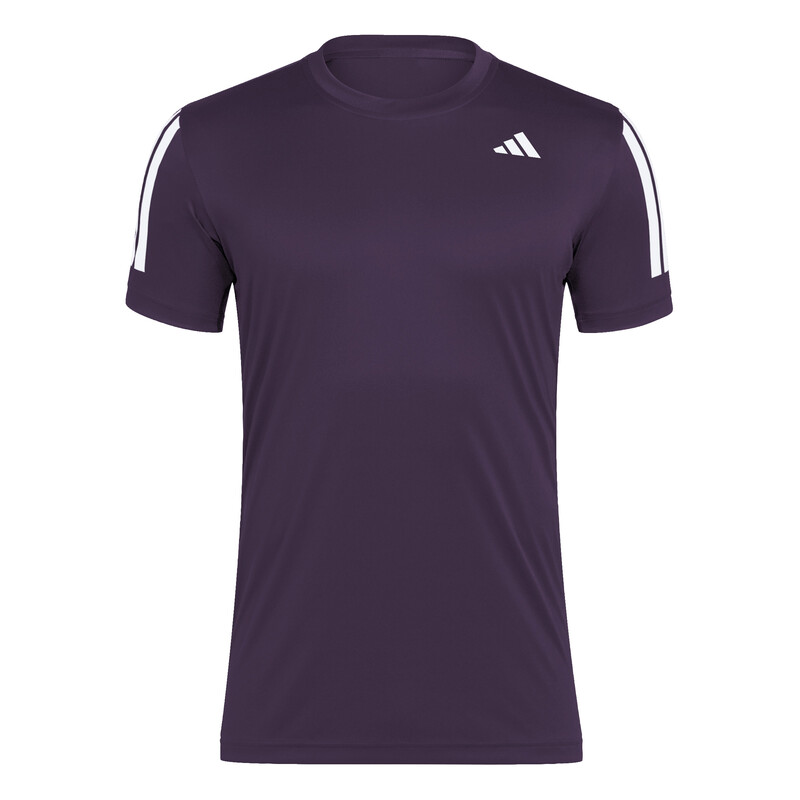 adidas Club 3 Stripes Tee (M) (Aurora Plum)