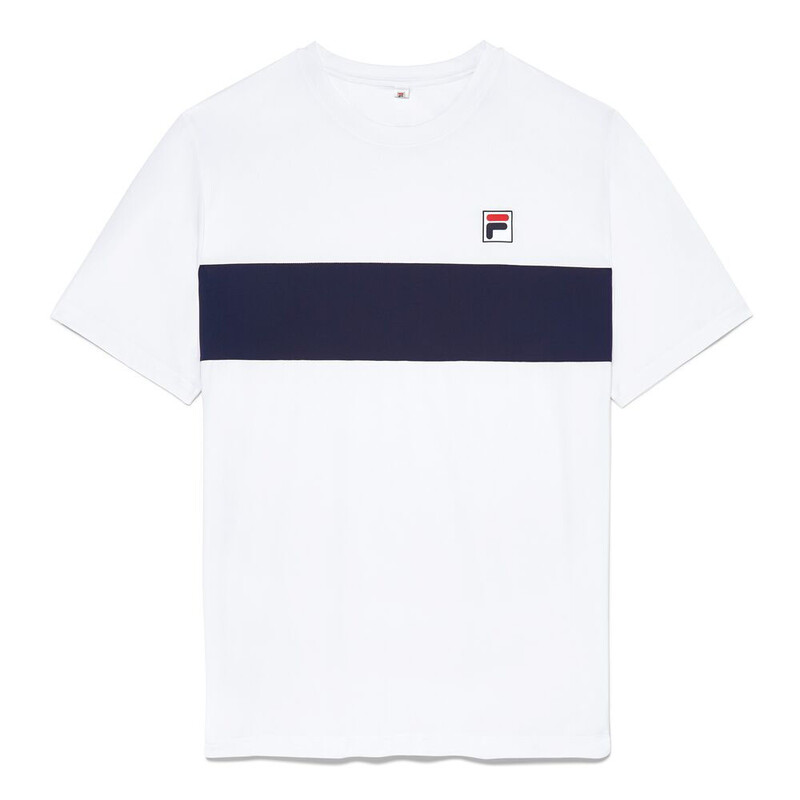 FILA Essentials Short Sleeve Crew (M) (White/Navy)