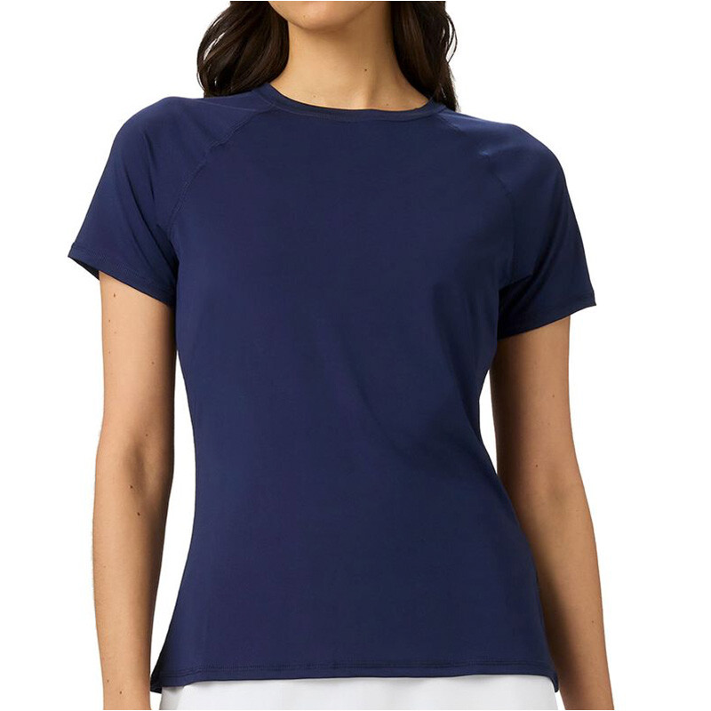 FILA Essentials Mesh Back Short Sleeve Top (W) (Navy)