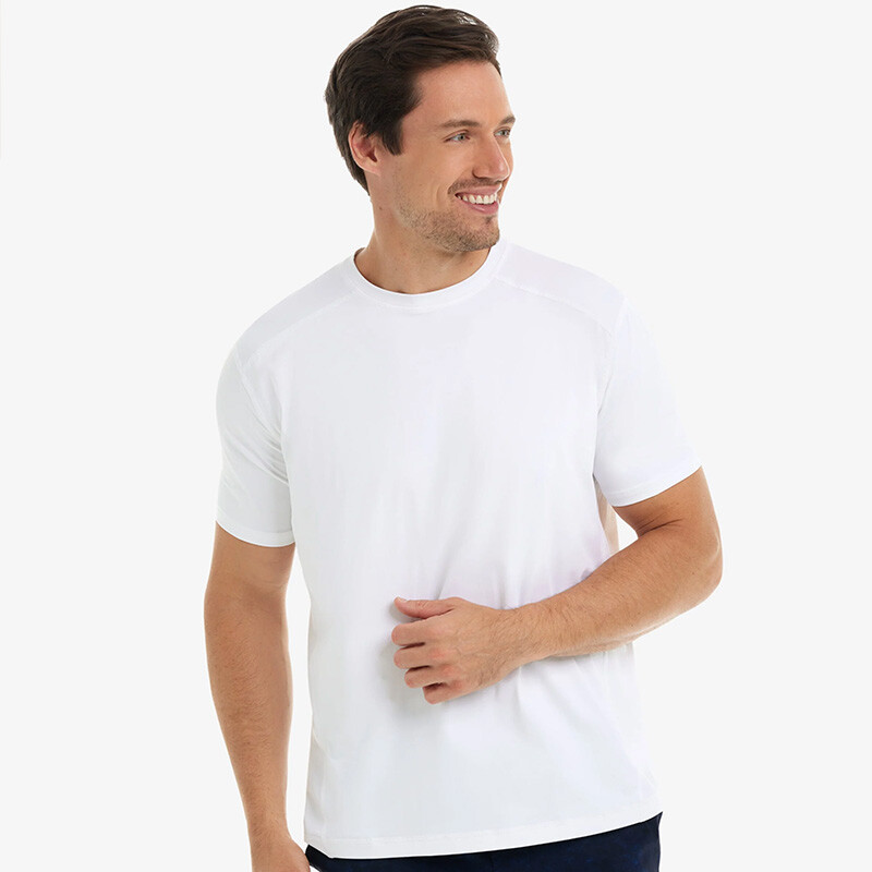 BloqUV Short Sleeve Crew (M) (White)