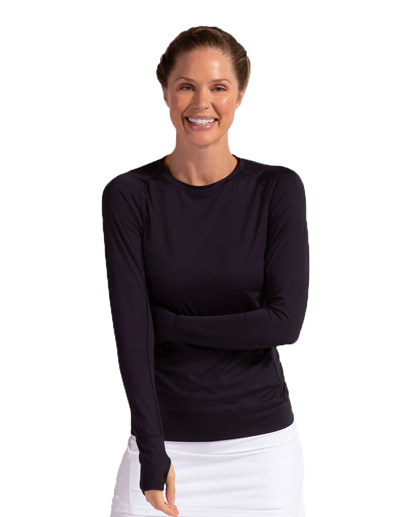 BloqUV Long Sleeve Pullover (W) (Black)