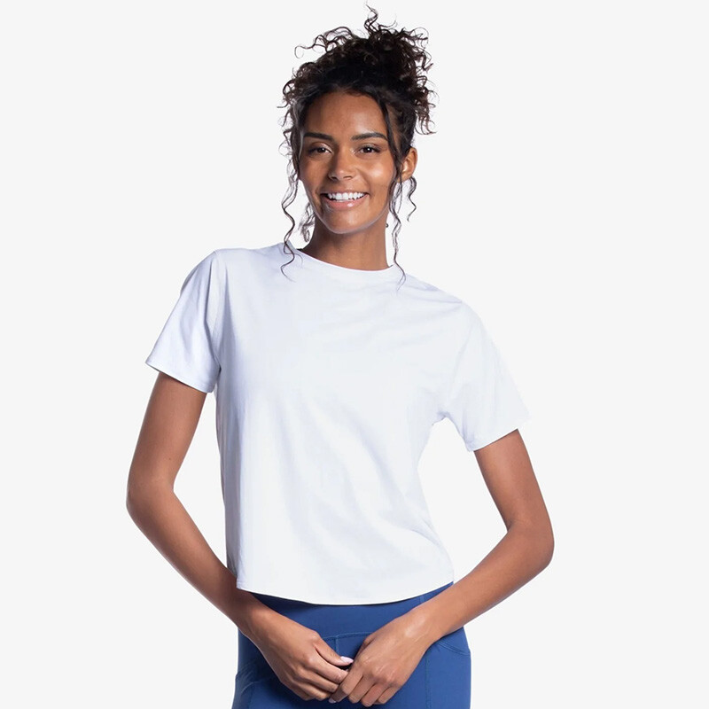 BloqUV Relaxed Short Sleeve Crew (W) (White)