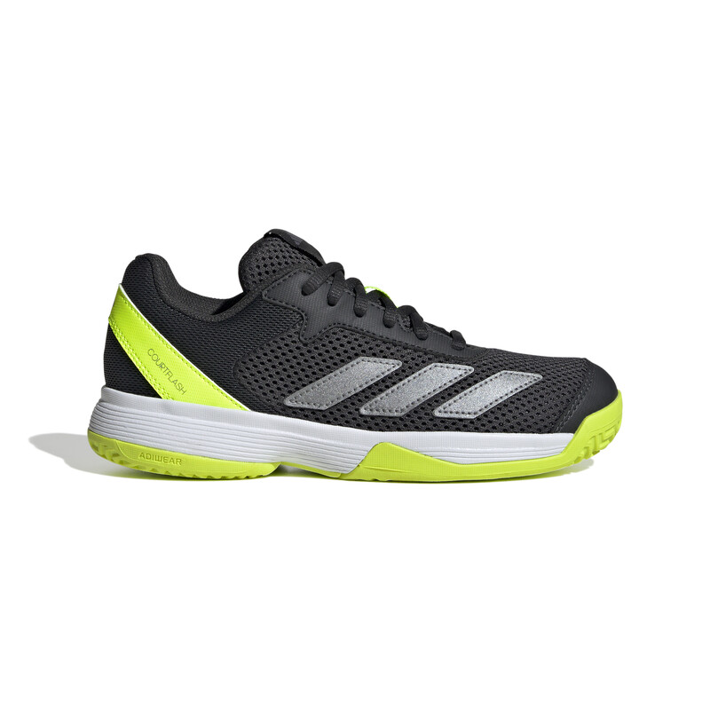 adidas Courtflash k Kids' (Carbon/Lucid Lemon)