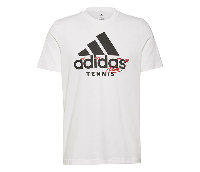 adidas Tennis Graphic Logo Tee (M) (White)