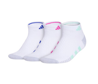 adidas Women's Cushioned 3.0 Low Cut 3-Pack (White/Pulse Mint/Fuchsia)