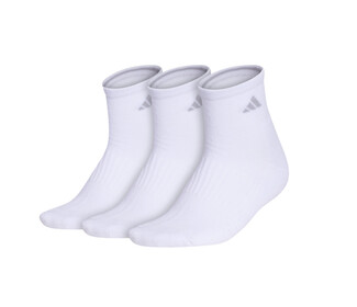 adidas Women's Cushioned 3.0 Quarter 3-Pack (White/Grey)
