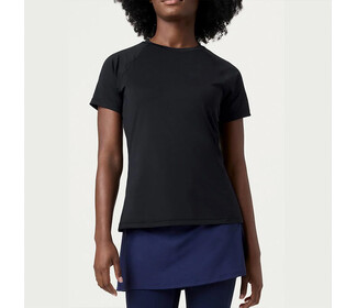 FILA Essentials Mesh Back Short Sleeve Top (W) (Black)