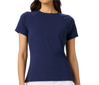 FILA Essentials Mesh Back Short Sleeve Top (W) (Navy)
