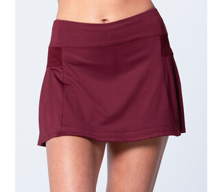 Lucky In Love Feel Young Pleated Skirt (W) (Maroon)